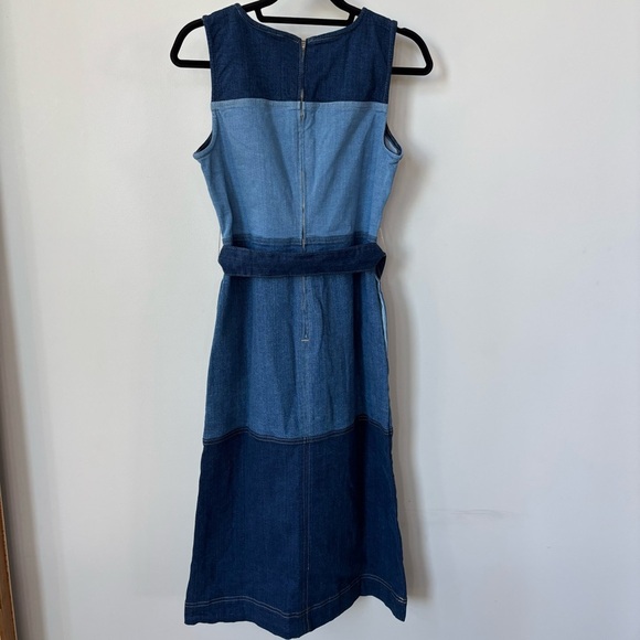 Biden Blue Hotch Denim Midi Dress Size 4P NWT - Picture 4 of 7